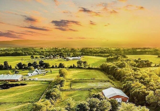 Aerial View of Farmland